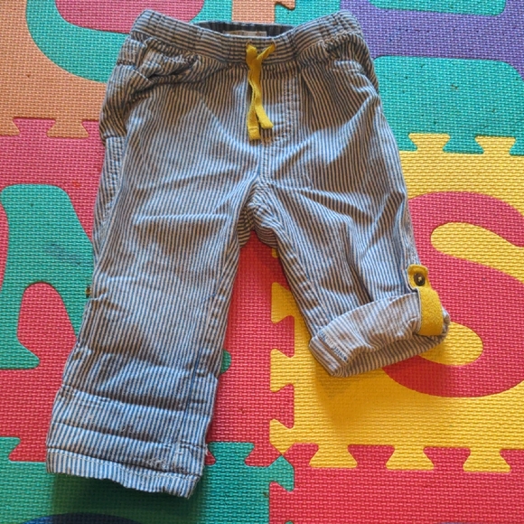 Baby Boden Other - Baby Boden Blue and Yellow Striped Baby Pants
